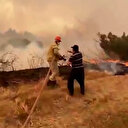 Kahraman itfaiye eri su içmeyi reddedip yangına müdahale etti